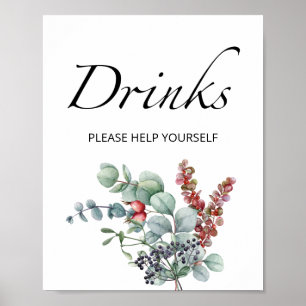 Evergreen baby it's cold outside baby shower drink poster