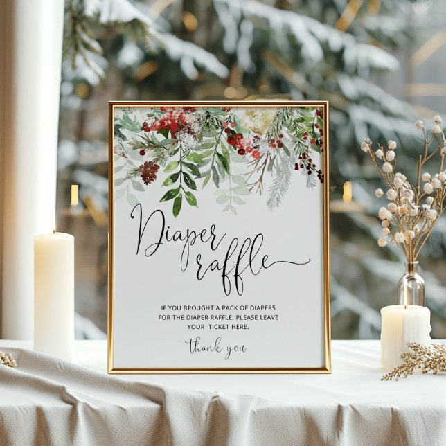 Evergreen Baby it's cold outside diaper raffle Poster (Creator Uploaded)