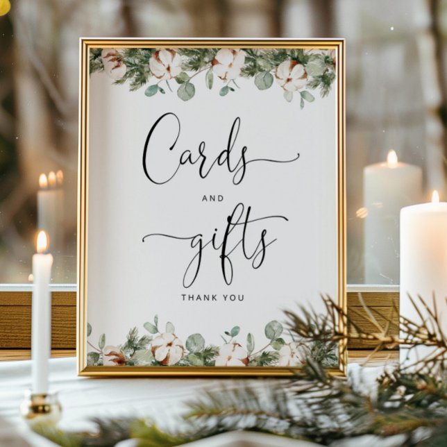 Evergreen baby shower cards and gifts poster (Creator Uploaded)