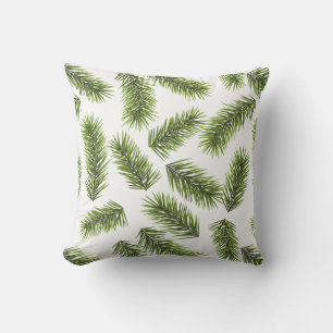 Evergreen Branch Pattern Cushion
