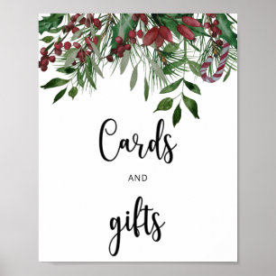 Evergreen CARDS AND GIFTS Poster