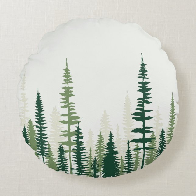 Evergreen Charm Round Cushion (Front)