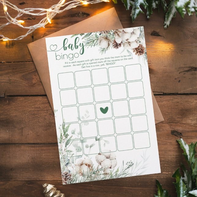 Evergreen Christmas baby shower bingo game  (Creator Uploaded)
