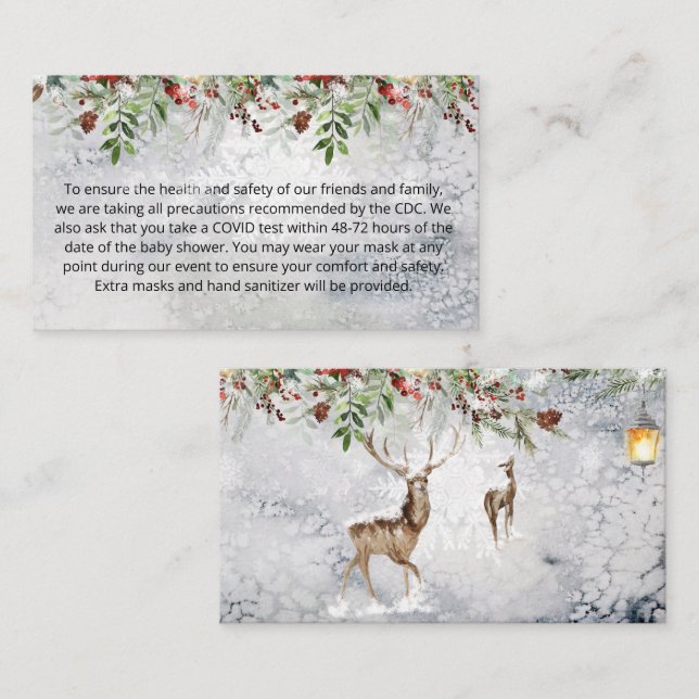 Evergreen Christmas Custom notes Enclosure Card (Front/Back)