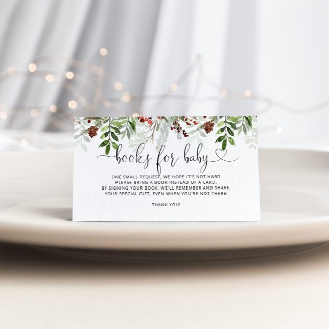 Evergreen Christmas snow books for baby ticket Enclosure Card (Creator Uploaded)