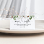 Evergreen Christmas tree diaper raffle ticket Enclosure Card<br><div class="desc">Evergreen Christmas tree diaper raffle ticket. Baby it's cold outside baby shower Enclosure card.
Matching items available.</div>