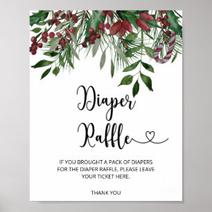Evergreen diaper raffle poster