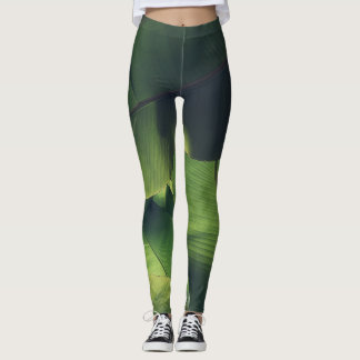 Evergreen Elegance Minimalist Nature-Inspired  Leggings