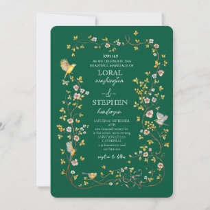 Evergreen Elegance Wedding Invitation