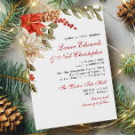 Evergreen Flowers Winter Wedding Invitation<br><div class="desc">Evergreen Flowers Winter Wedding Invitation. Matching items available.</div>
