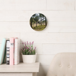 Evergreen Forest Bliss 2 Round Clock