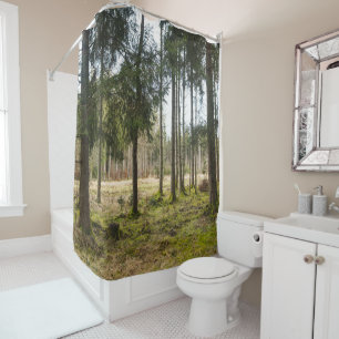 Evergreen Forest Bliss 2 Shower Curtain