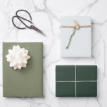 Evergreen Forest Gift Wrapping Paper Sheet<br><div class="desc">Set of three gift wrapping paper sheets featuring neutral green,  sage,  and pine green colour theme. Measures 19" x 29" inches. Available in matte and semi-gloss finish.</div>