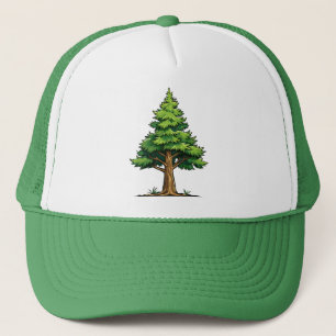 Evergreen forest trucker hat