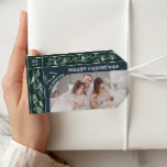Evergreen Garland Modern Photo Christmas Gift Tags<br><div class="desc">A beautiful hand illustrated evergreen design which includes ornaments and winter birds makes for elegant and intricate Christmas gift tags. Your own photo can be added.</div>