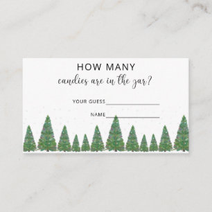 Evergreen guess how many candies enclosure card