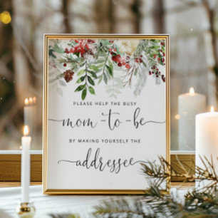 Evergreen Help the Busy Mum  Address an Envelope Poster