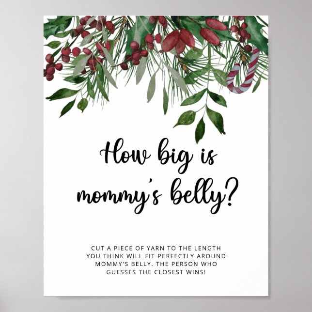 Evergreen how big is mommy's belly game poster (Front)