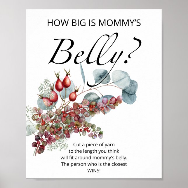 Evergreen how big is mummy's belly game poster (Front)