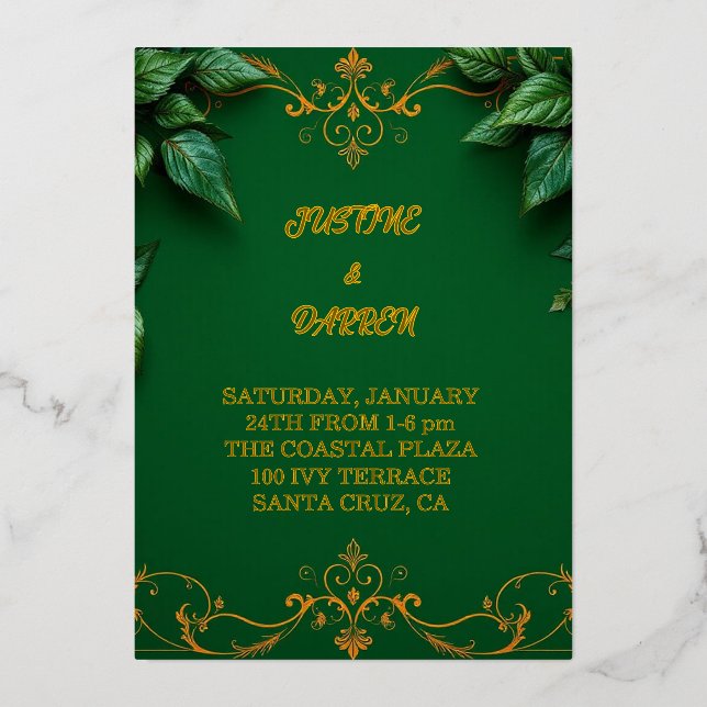 Evergreen invitation  (Front)