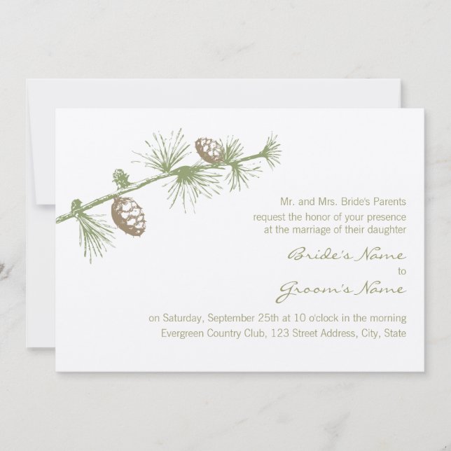 Evergreen Invitation (Front)