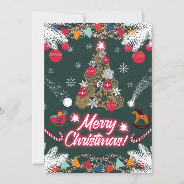 Evergreen Joy of Christmas Holiday Card (Front)