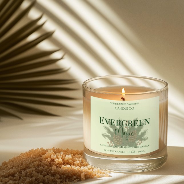 Evergreen Magic Christmas Candle Label | Custom (Creator Uploaded)