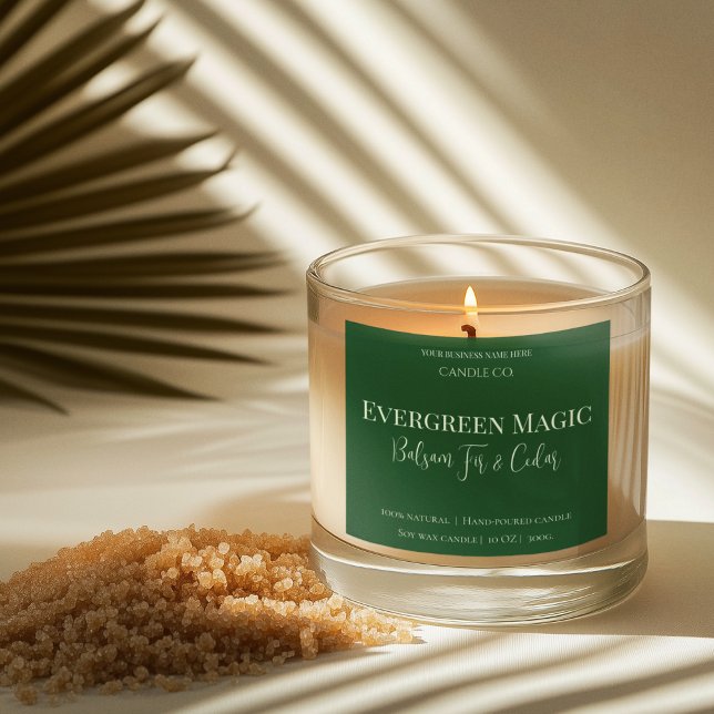 Evergreen Magic Christmas Candle Label | Custom (Creator Uploaded)