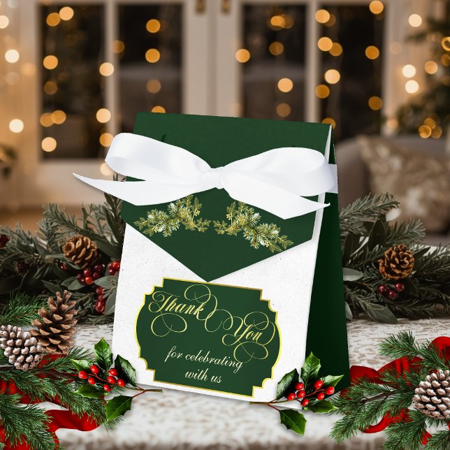 Evergreen Monogram Thank You - Emerald Favour Box (Creator Uploaded)