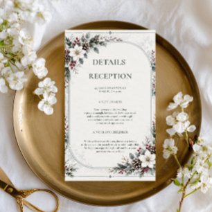 Evergreen Pinecone Berry Winter Refinement Enclosure Card