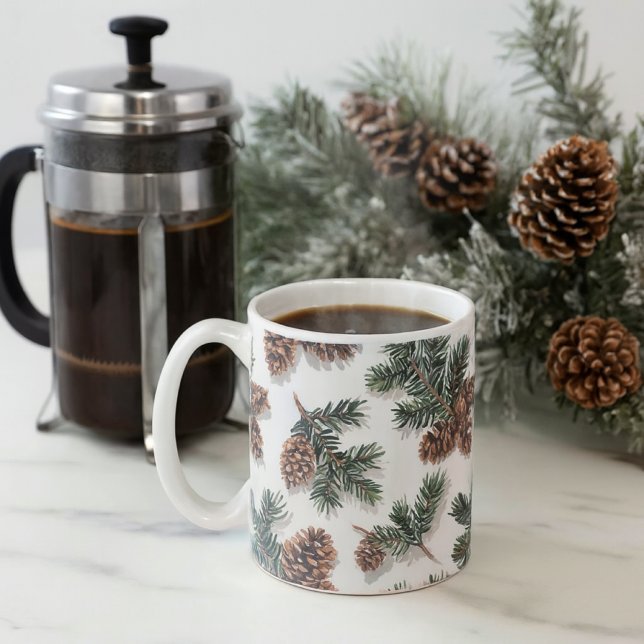 Evergreen Pinecone Cosy Winter Coffee  Mug (Creator Uploaded)