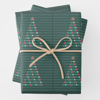 Evergreen Rhythm Wrapping Paper Sheet