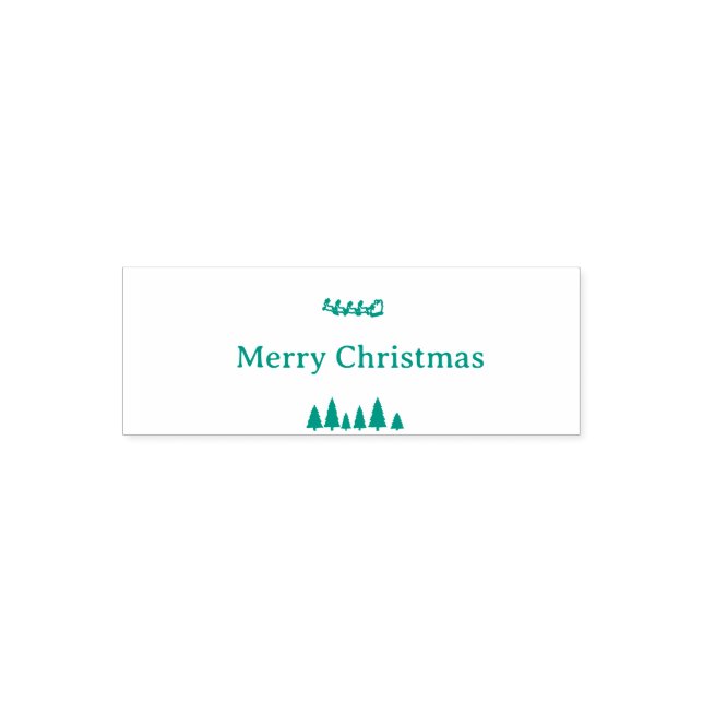 Evergreen Sleigh Holiday Glow Stamp Art (Design)