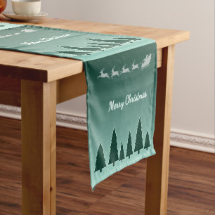 Evergreen Sleigh Holiday Lane Glow Short Table Runner