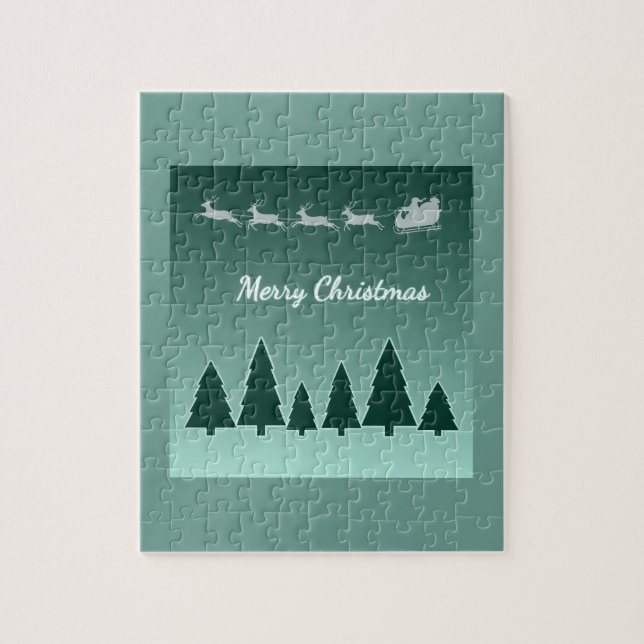 Evergreen Sleigh Holiday Puzzle Glow (Vertical)