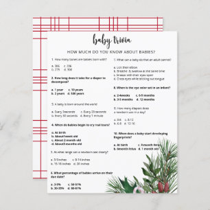 Evergreen Snow Baby Trivia   Baby Shower Game