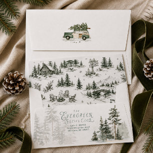 Evergreen Social Club Christmas Envelope