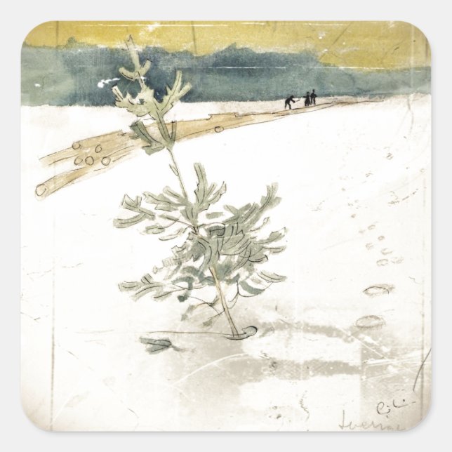 Evergreen Square Sticker (Front)