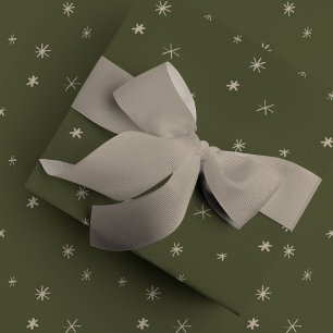 Evergreen Star Pattern Wrapping Paper
