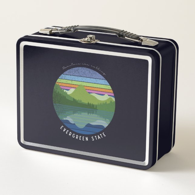 Evergreen state metal lunch box (Front)