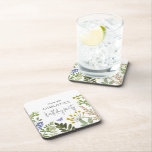 Evergreen Summer Garden Birthday Party  Coaster<br><div class="desc">This design is inspired by the simple beauty of nature—lush greenery,  soft neutrals,  and organic elegance. Delicate leaves and botanical accents set the tone for a fresh gathering. Perfect for garden parties,  outdoor brunches,  or any celebration that calls for natural charm and timeless grace.</div>