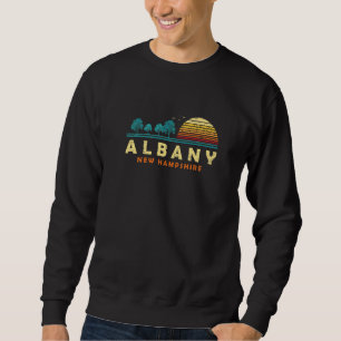 Evergreen Sunset Albany Forest New Hampshire Woods Sweatshirt
