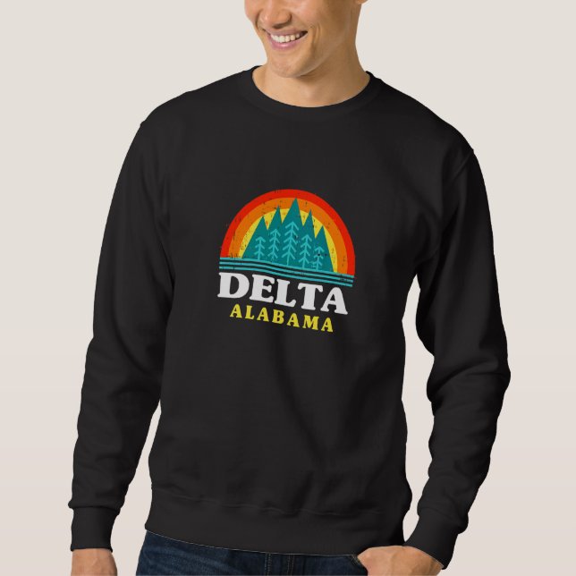 Evergreen Sunset Delta Forest Alabama Woods Nature Sweatshirt (Front)