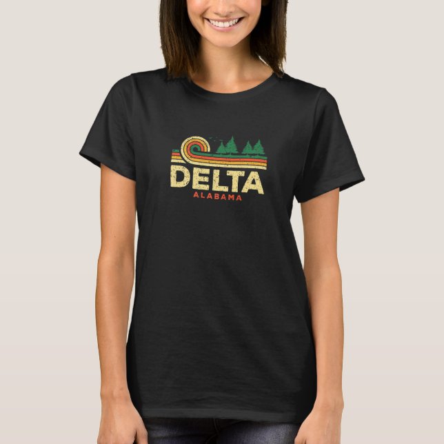 Evergreen Sunset Delta Forest Alabama Woods Nature T-Shirt (Front)