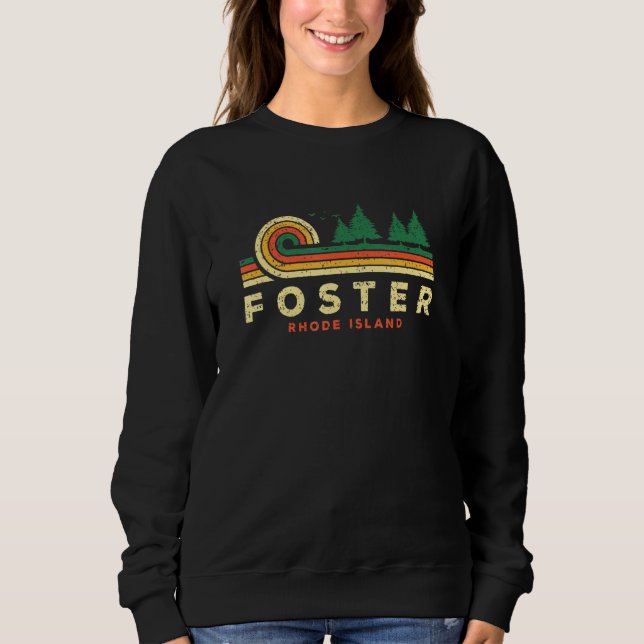 Evergreen Sunset Foster Forest Rhode Island Woods  Sweatshirt (Front)