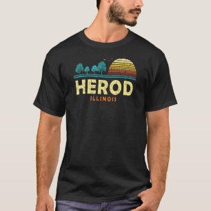 Evergreen Sunset Herod Forest Illinois Woods Natur T-Shirt