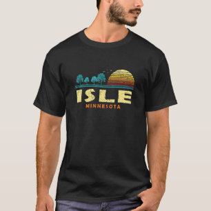 Evergreen Sunset Isle Forest Minnesota Woods Natur T-Shirt