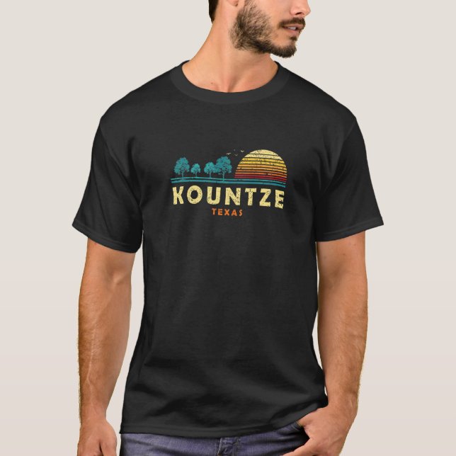 Evergreen Sunset Kountze Forest Texas Woods Nature T-Shirt (Front)