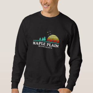 Evergreen Sunset Maple Plain Forest Minnesota Wood Sweatshirt