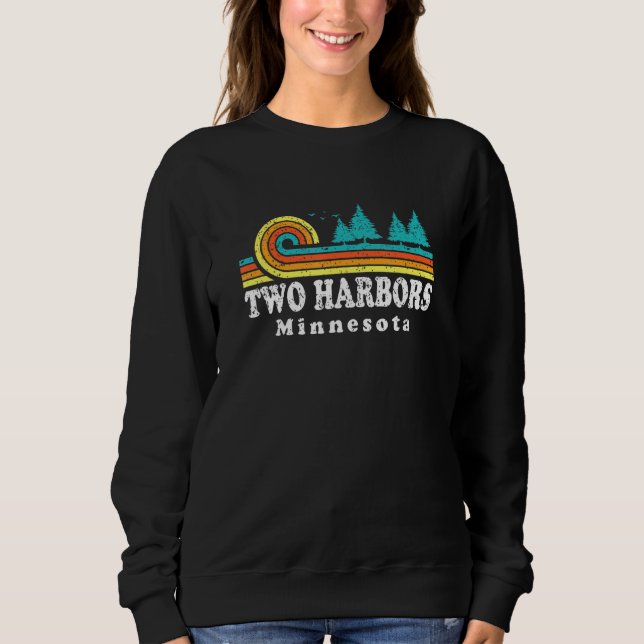 Evergreen Sunset Two Harbours Forest Minnesota Woo Sweatshirt (Front)